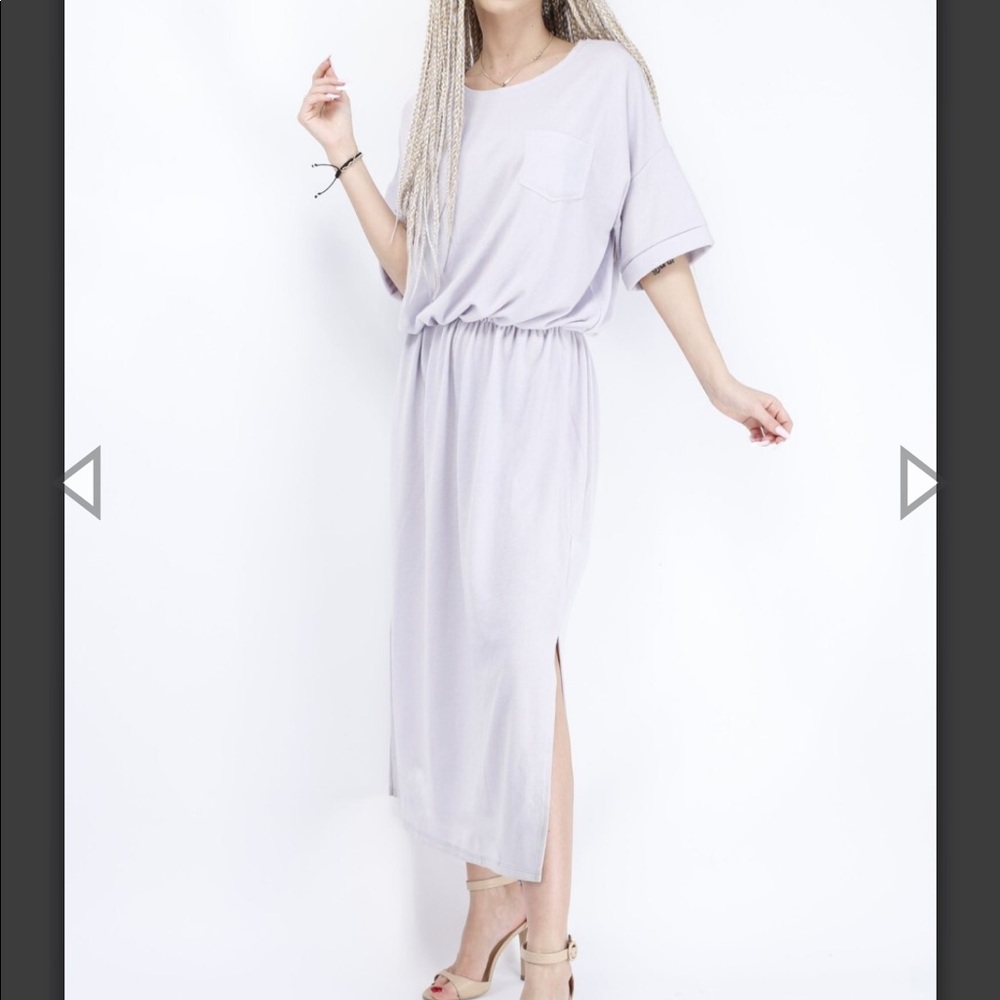 Zara light purple maxi dress with slit size 8